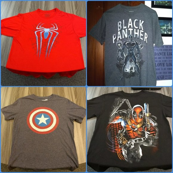10 T-SHIRT MYSTERY BUNDLE - Bulk Lot Set Random Tees Shirts - Picture 7 of 9